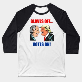 trump biden gloves off votes on comic red blue version Tshirt and Novelty gift Baseball T-Shirt